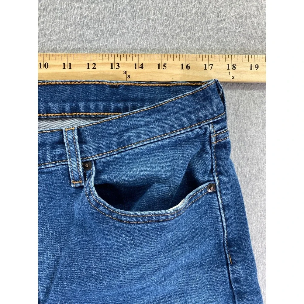Levi's 505 Jeans Mens 38x32 Straight Regular Blue Dark Wash Measures 34x30 Ranch